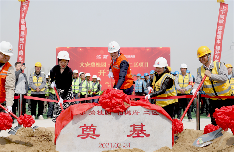 2021年3月31日，由北京集团承建的碧桂园·铂樾府二区工程正式开工，携手建设单位、监理单位一同在项目部举行了隆重的奠基仪式。